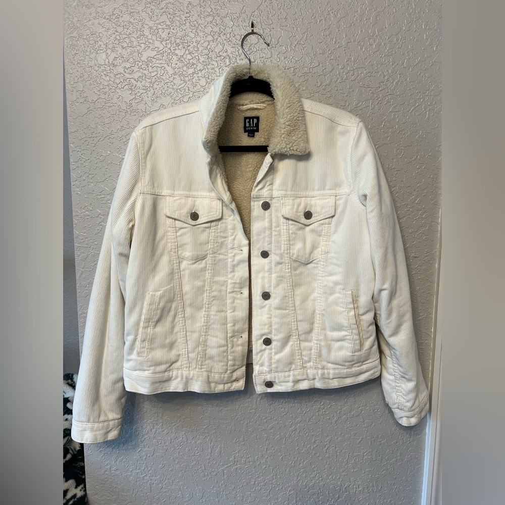 GAP Denim Sherpa-Lined Jacket